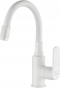 Mosdó Csaptelep Flexibilis Kifolyócsővel, Fehér