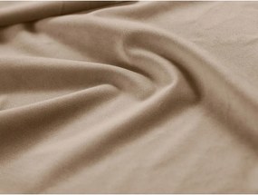 Világosbarna kárpitozott ágyneműtartós egyszemélyes ágy ágyráccsal 90x200 cm Phaedra – Micadoni