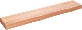 vidaXL világosbarna kezelt tömör tölgyfa fali polc 100x20x6 cm