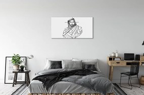 Akrilkép Jézus rajz 100x50 cm
