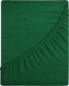 Jersey Gumis Lepedő 160x200 Vastag DeLux 155g Palackzöld