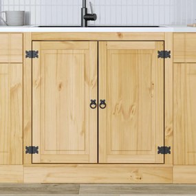 Cabinet tárolóval ajtóval Méz 80 x 46 x 81,5 cm Tömör fenyőfa