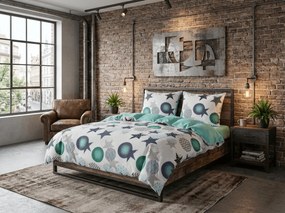 Flanel mikroszálas ágyneműhuzat MINT STARS színes Ágyneműhuzat mérete: 70 x 90 cm | 140 x 220 cm
