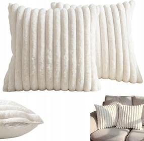 Dekoratív Párnahuzat 50X50CM – Bolyhos, Puha, 2DB Fehér
