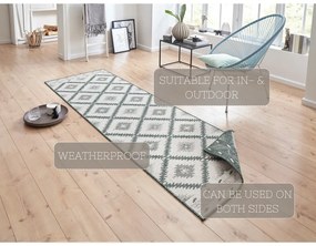 Malibu zöld-krémszínű kültéri szőnyeg, 250 x 80 cm - NORTHRUGS