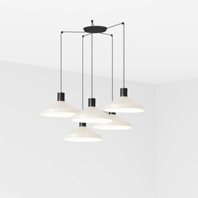 Faro Kombo 400 függeszték, 5xE27, bézs/fekete, állítható magasságú