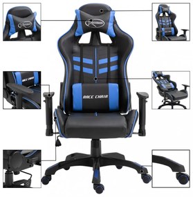 kék műbőr gamer szék