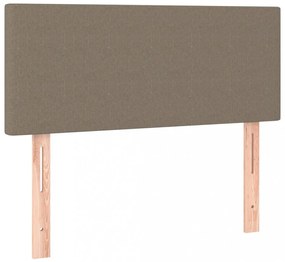 tópszínű szövet rugós ágy matraccal 90 x 200 cm