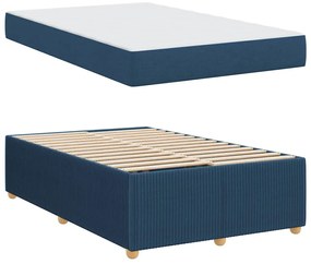 Ágykeret matraccal matracmal Kék 120 x 190 cm szövet