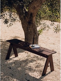 Sötétbarna tömörfa kerti pad Navo – noo.ma