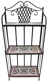PRAKTIKER TÁROLÓ ÁLLVÁNY 3 POLCOS FÉM T-ALAKÚ 62X29X143CM MOZAIKOS