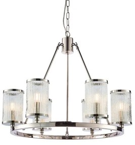 Endon 74128 - Csillár láncon EASTON 6xE14/6W/230V fényezett króm