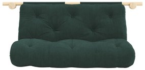 Sötétzöld kordbársony kinyitható kanapé 135 cm Hooked – Karup Design