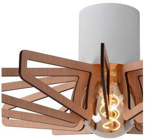 Lucide 77184/45/31 - Mennyezeti lámpa ZIDANE 1xE27/15W/230V fehér/barna