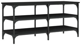 fekete szerelt fa cipőpolc 100x38,5x49 cm