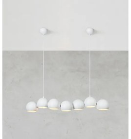 Markslöjd 108859 - Csillár zsinóron CUPOLO 7xE14/40W/230V fehér