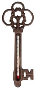 Öntöttvas hőmérő, kulcs alakú, 22 cm