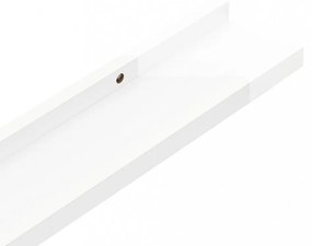 4 db magasfényű fehér fali polc 40 x 9 x 3 cm