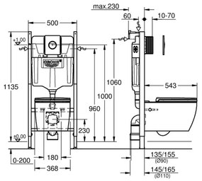 GROHE 103843SH00 - SOLIDO COMPACT 5 az 1-ben szett, 1,13 m, kerámia/fehér