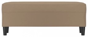 kávészínű műbőr pad 100 x 35 x 41 cm
