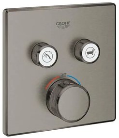 Kád csaptelep Grohe Grohtherm Smartcontrol vakolat alatti rész nélkül csiszolt Hard Graphite 29124AL0