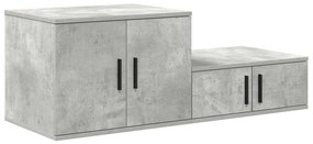 Tárolószekrény Beton Szürke 118x41x40 cm Mérnöki Fa