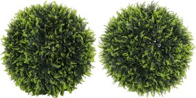 HOMCOM 2 darabos műcédrus, 45 cm-es beltéri növény, dekoratív növények otthonra, irodába, folyosóra, kertbe, zöld | Aosom