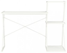 fehér íróasztal polccal 116 x 50 x 93 cm