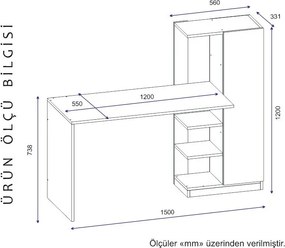 Yagiz Anthracite íróasztal