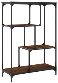barna tölgyszínű szerelt fa és acél íróasztal 81x36x115 cm