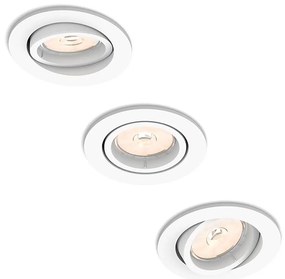 Philips 50393/31/PN - Készlet 3 x beépíthető lámpa DONEGAL 3xGU10/5,5W/230V