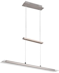 Szürke LED függőlámpa üveg búrával Milos – Trio