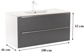 Vario Trim 100 alsó szekrény mosdóval