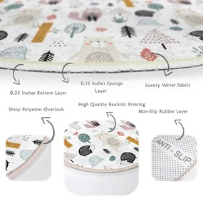 Fehér gyerek szőnyeg ø 80 cm Comfort – Mila Home