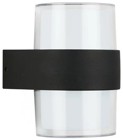 Telefunken 320405TF - LED kültéri fali lámpatest 2xLED/8W/230V IP44 fekete
