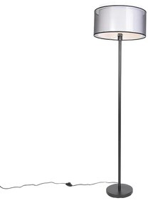 Design állólámpa fekete fekete-fehér árnyékolóval 47 cm - Simplo