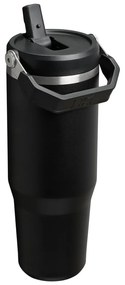 Fekete termosz 890 ml IceFlow Flip Straw 2.0 – Stanley
