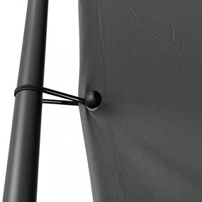 antracitszürke szövet és acél pavilon 4 x 4 m 180 g/m²