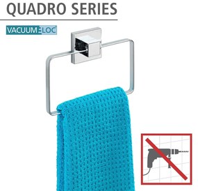 Törölközőtartó, Wenko, Quadro Vacuum-Loc®, 18,5 x 14 x 3,5 cm, rozsdamentes acél / műanyag