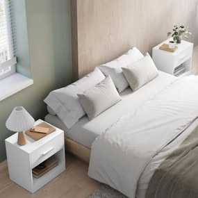 E1081 WT éjjeliszekrény szett, fehér, 2 db