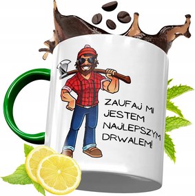 Zöld Bögre Favágónak Születésnapi Ajándék fényképes nyomtatással