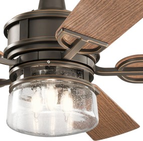 Kichler klasszikus mennyezeti ventilátor lyndon patio antik bronz dió sötét dió elsklf-lyndon-52-oz