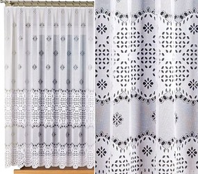 Jacquard mintás függöny 18999 magasság 160cm, fehér színben (méterenként)