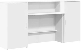 recepciós pult fehér 200x50x103,5 cm szerelt fa