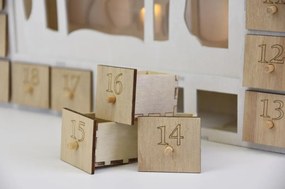 NEXOS Fa adventi naptár erdő motívummal 7 LED elemes