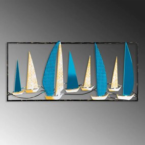 Yelkenli fém fali dekoráció, 40×90 cm – TR930DYU1178