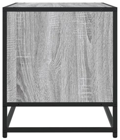 szürke sonoma színű szerelt fa és fém TV-szekrény 91x40x46 cm