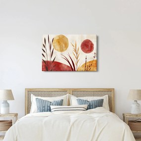 Kép - Növények és körök (90x60 cm)