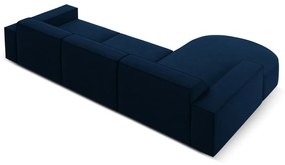 Kék bársony sarokkanapé (bal oldali) Jodie - Micadoni Home