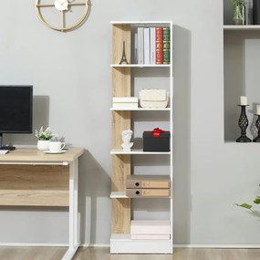 Polcos tároló könyvespolc 45x21x170cm barna FUR1958-1